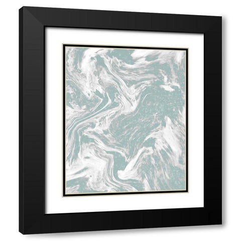 Sparkle Marble 2 Black Modern Wood Framed Art Print with Double Matting by Kimberly, Allen