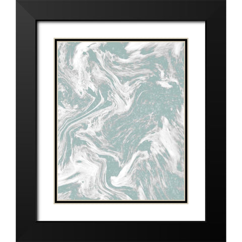 Sparkle Marble 2 Black Modern Wood Framed Art Print with Double Matting by Kimberly, Allen