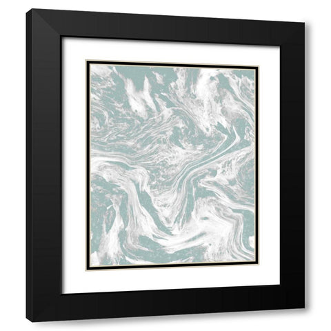 Sparkle Marble 3 Black Modern Wood Framed Art Print with Double Matting by Kimberly, Allen