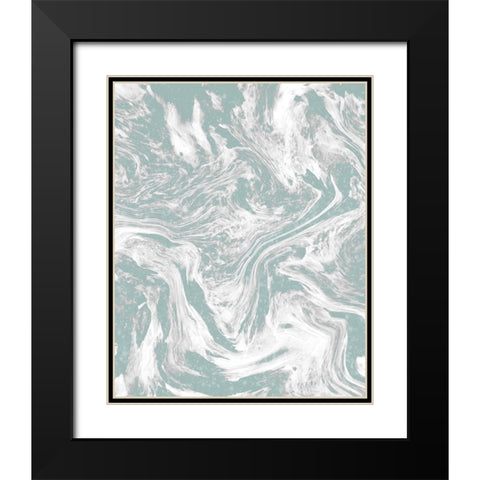 Sparkle Marble 3 Black Modern Wood Framed Art Print with Double Matting by Kimberly, Allen