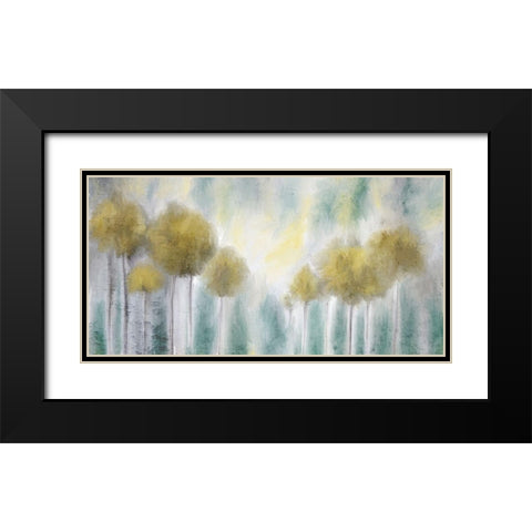 Yellow Grove Black Modern Wood Framed Art Print with Double Matting by Kimberly, Allen