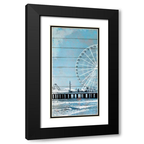 A Day at the Beach 1 Black Modern Wood Framed Art Print with Double Matting by Kimberly, Allen