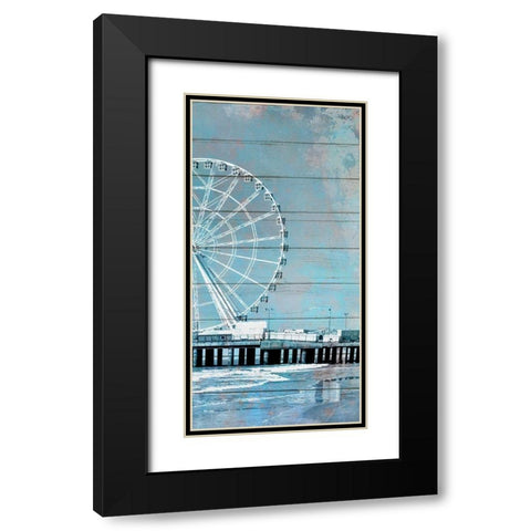 A Day at the Beach 2 Black Modern Wood Framed Art Print with Double Matting by Kimberly, Allen