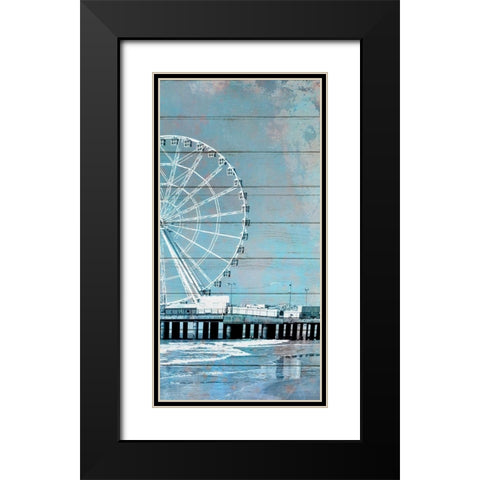 A Day at the Beach 2 Black Modern Wood Framed Art Print with Double Matting by Kimberly, Allen