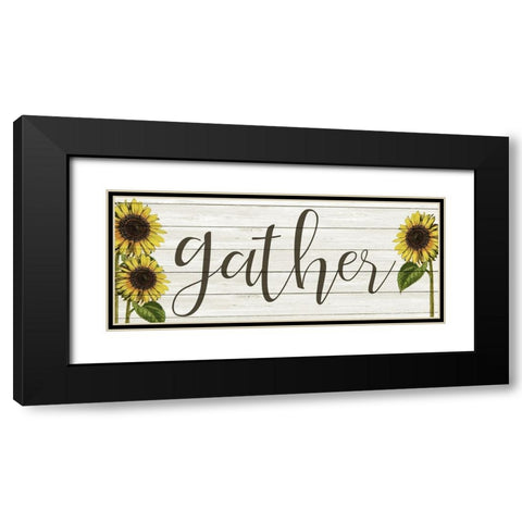Sunflower Gather Black Modern Wood Framed Art Print with Double Matting by Kimberly, Allen