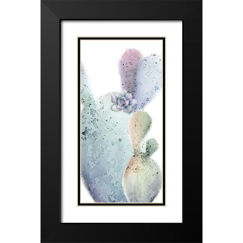Succulent Speckled 1 Black Modern Wood Framed Art Print with Double Matting by Kimberly, Allen