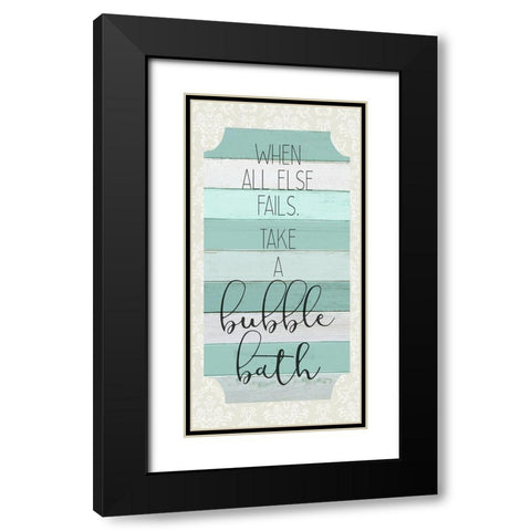 Bubble Bath 1 Black Modern Wood Framed Art Print with Double Matting by Kimberly, Allen