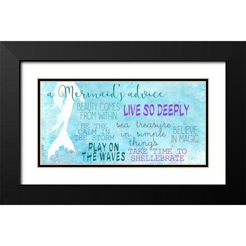 Mermaids 6 Black Modern Wood Framed Art Print with Double Matting by Kimberly, Allen
