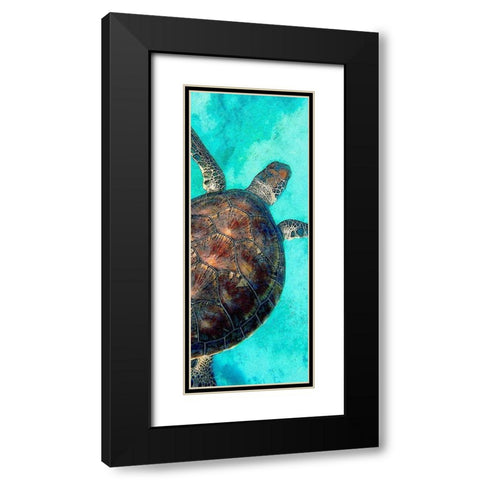 Sea Turtle 2 Black Modern Wood Framed Art Print with Double Matting by Allen, Kimberly