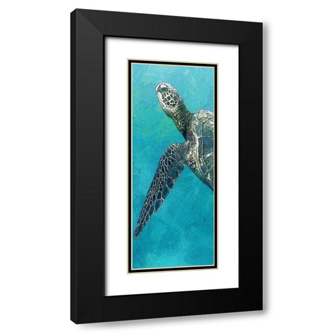 Sea Turtle 3 Black Modern Wood Framed Art Print with Double Matting by Allen, Kimberly