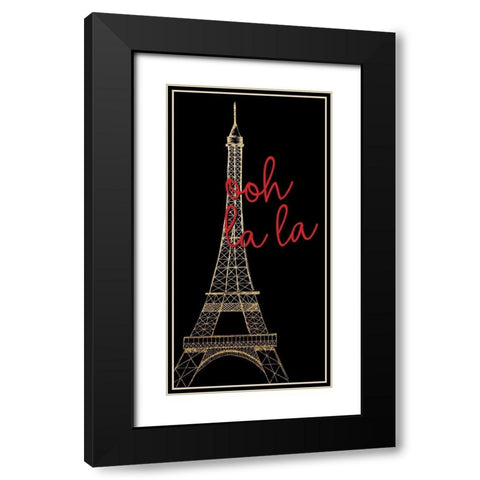 I Love Paris 3 V2 Black Modern Wood Framed Art Print with Double Matting by Allen, Kimberly