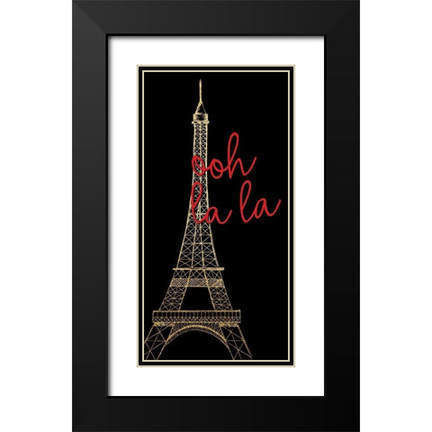 I Love Paris 3 V2 Black Modern Wood Framed Art Print with Double Matting by Allen, Kimberly