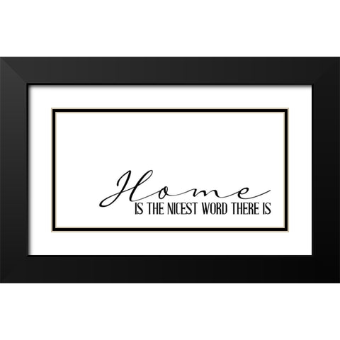 Home Is Black Modern Wood Framed Art Print with Double Matting by Allen, Kimberly