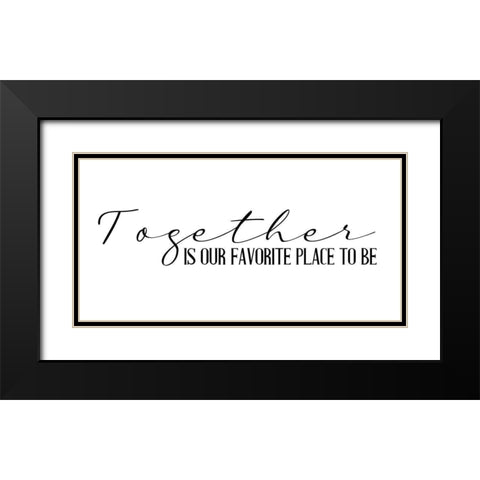 Together Is Black Modern Wood Framed Art Print with Double Matting by Allen, Kimberly