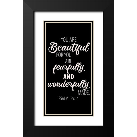 Wonderfully Made 1 Black Modern Wood Framed Art Print with Double Matting by Allen, Kimberly