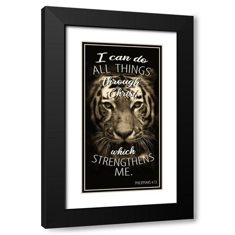 All Things Tiger Black Modern Wood Framed Art Print with Double Matting by Allen, Kimberly