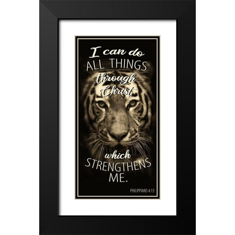All Things Tiger Black Modern Wood Framed Art Print with Double Matting by Allen, Kimberly