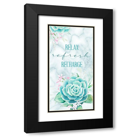 Relax Recharge 1 V2 Black Modern Wood Framed Art Print with Double Matting by Allen, Kimberly