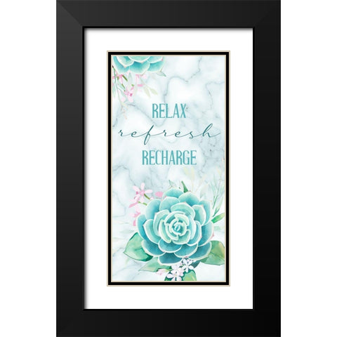 Relax Recharge 1 V2 Black Modern Wood Framed Art Print with Double Matting by Allen, Kimberly