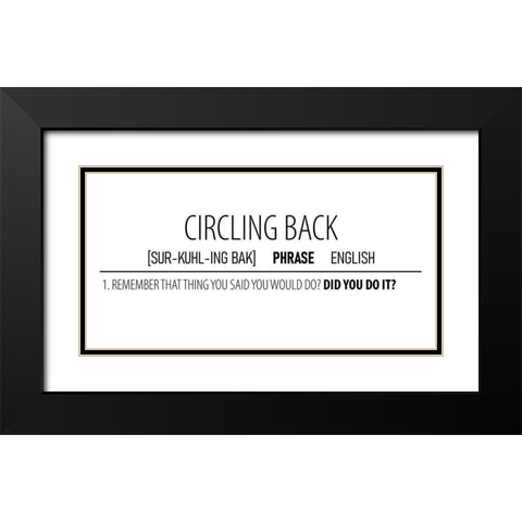 Circling Back Black Modern Wood Framed Art Print with Double Matting by Allen, Kimberly