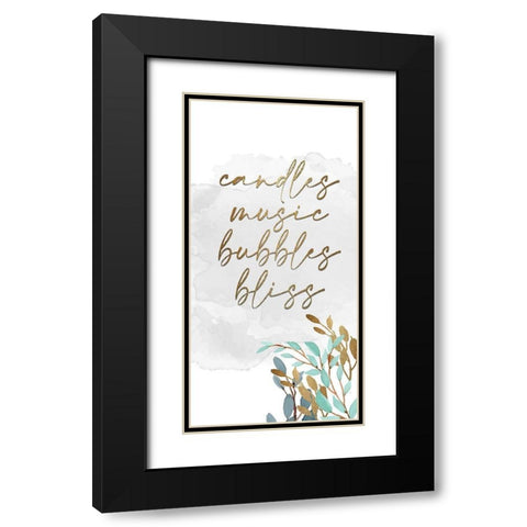 Candles and Music 6 Black Modern Wood Framed Art Print with Double Matting by Allen, Kimberly