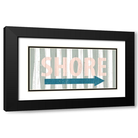 Shore Arrow Black Modern Wood Framed Art Print with Double Matting by Allen, Kimberly