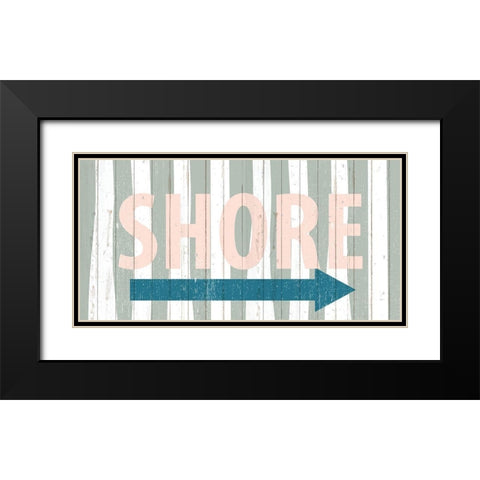 Shore Arrow Black Modern Wood Framed Art Print with Double Matting by Allen, Kimberly