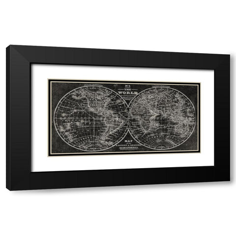 Eastern and Western Hemispheres Black Modern Wood Framed Art Print with Double Matting by Allen, Kimberly