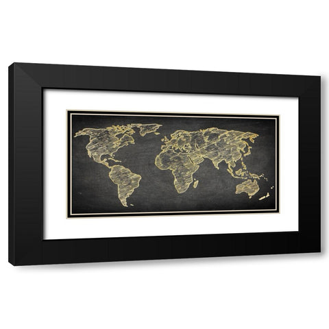The World Black Modern Wood Framed Art Print with Double Matting by Allen, Kimberly