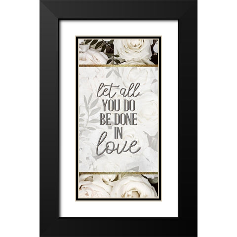 Let All You Do Be 1 Black Modern Wood Framed Art Print with Double Matting by Allen, Kimberly