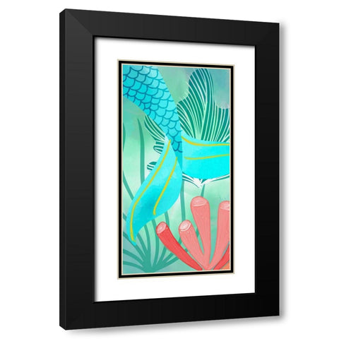 Mermaid Tail 2 Black Modern Wood Framed Art Print with Double Matting by Allen, Kimberly