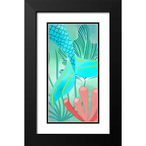 Mermaid Tail 2 Black Modern Wood Framed Art Print with Double Matting by Allen, Kimberly