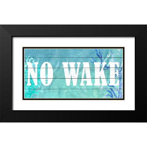 No Wake Black Modern Wood Framed Art Print with Double Matting by Allen, Kimberly