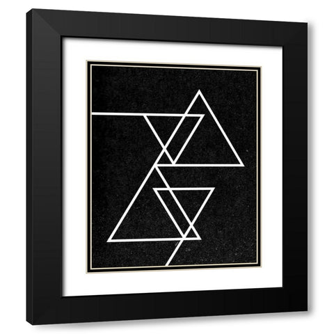 Black Triangle Black Modern Wood Framed Art Print with Double Matting by Louise, Gigi