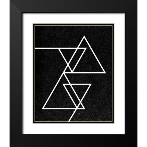 Black Triangle Black Modern Wood Framed Art Print with Double Matting by Louise, Gigi