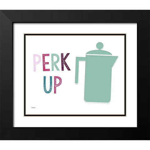 Perk Up Black Modern Wood Framed Art Print with Double Matting by Louise, Gigi