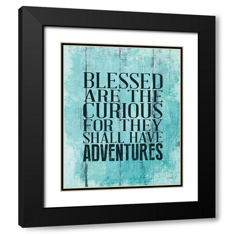 Blessed Adventures Black Modern Wood Framed Art Print with Double Matting by Louise, Gigi