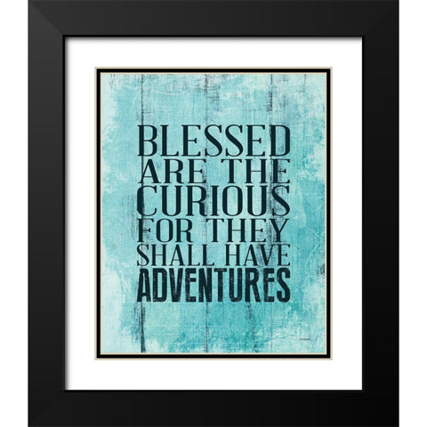 Blessed Adventures Black Modern Wood Framed Art Print with Double Matting by Louise, Gigi