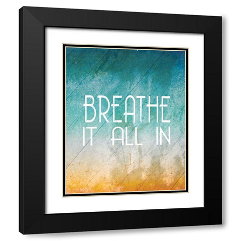 Breathe It All In Black Modern Wood Framed Art Print with Double Matting by Louise, Gigi