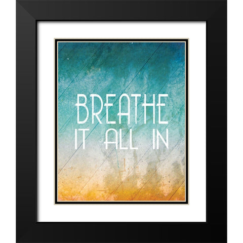 Breathe It All In Black Modern Wood Framed Art Print with Double Matting by Louise, Gigi