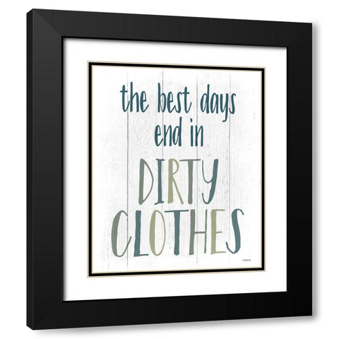 Dirty Clothes Black Modern Wood Framed Art Print with Double Matting by Louise, Gigi