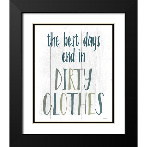 Dirty Clothes Black Modern Wood Framed Art Print with Double Matting by Louise, Gigi