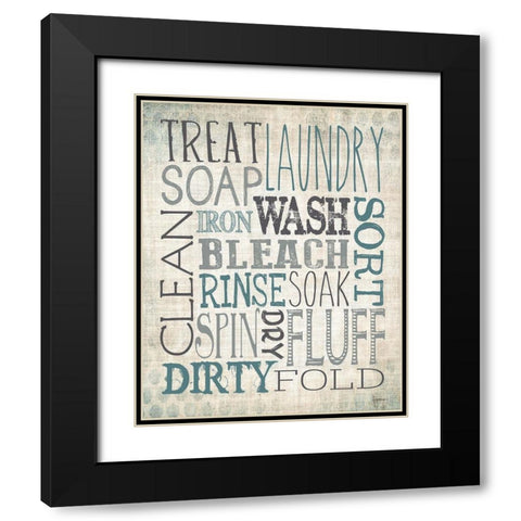Laundry Art Black Modern Wood Framed Art Print with Double Matting by Louise, Gigi