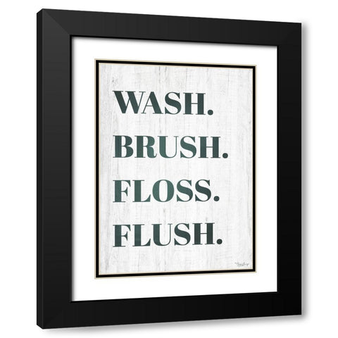 Wash Brush Black Modern Wood Framed Art Print with Double Matting by Louise, Gigi