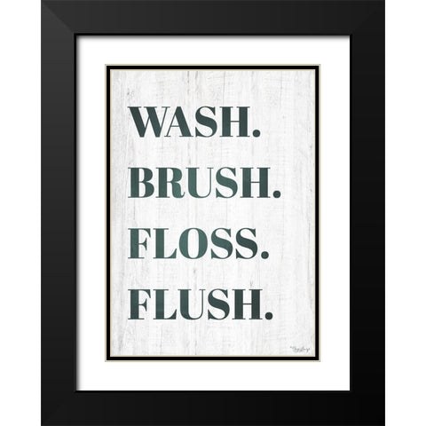 Wash Brush Black Modern Wood Framed Art Print with Double Matting by Louise, Gigi