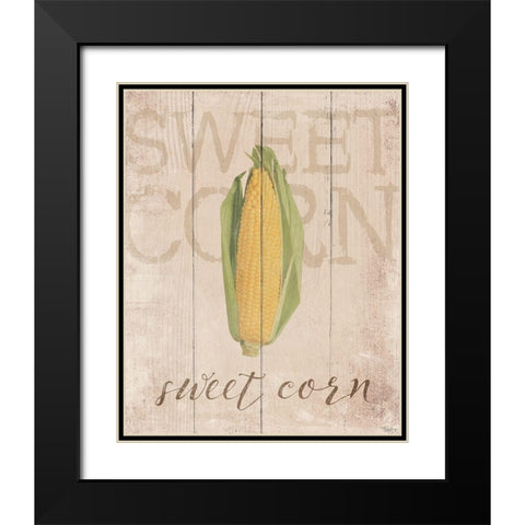 Sweet Corn Black Modern Wood Framed Art Print with Double Matting by Louise, Gigi