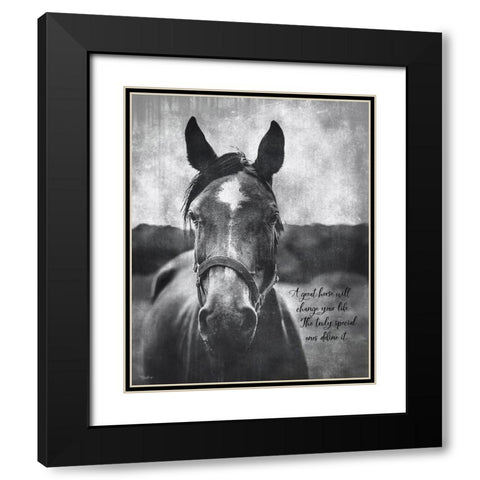 Great Horse Black Modern Wood Framed Art Print with Double Matting by Louise, Gigi