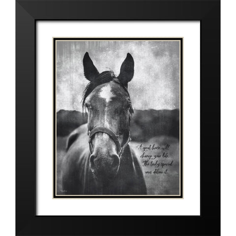 Great Horse Black Modern Wood Framed Art Print with Double Matting by Louise, Gigi