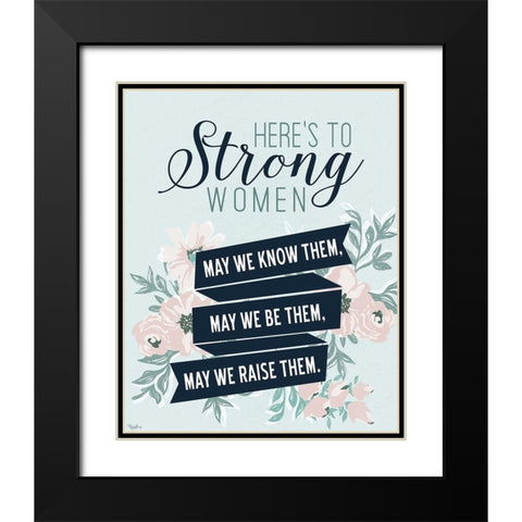 Strong Women Black Modern Wood Framed Art Print with Double Matting by Louise, Gigi