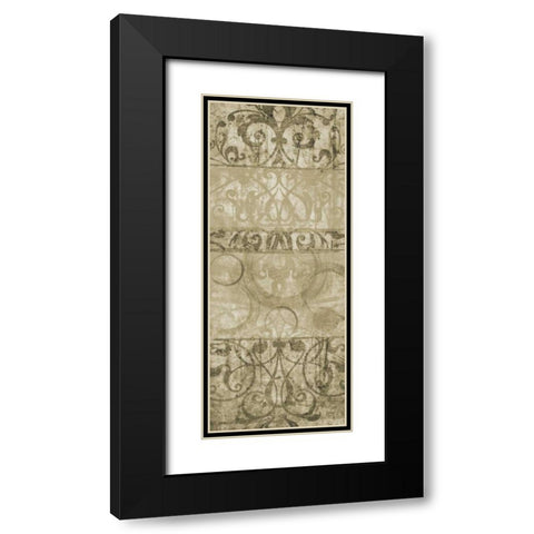 One Tone II Black Modern Wood Framed Art Print with Double Matting by Emery, Kristin
